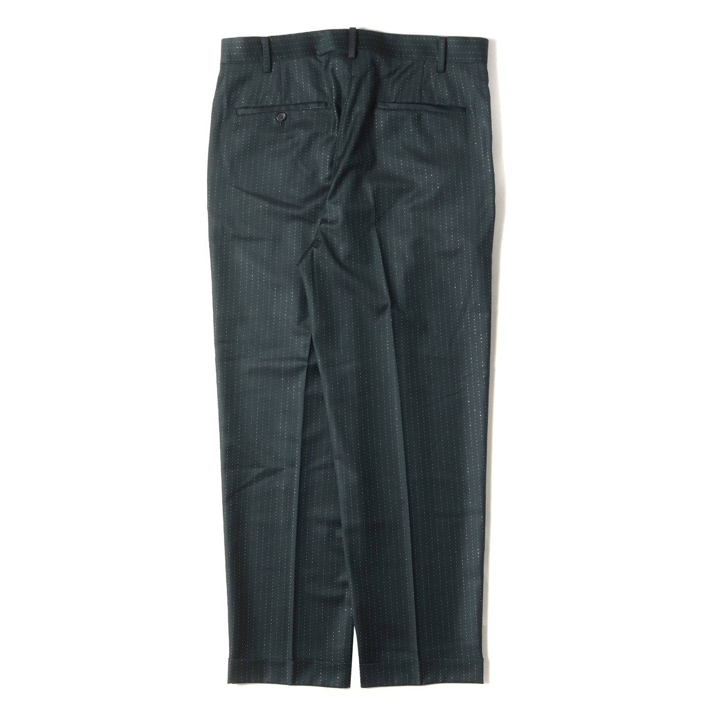 23SS ×DORMEUIL ラメ ストライプ プリーツ スラックスパンツ(GLITTER STRIPED PLEATED TROUSERS)