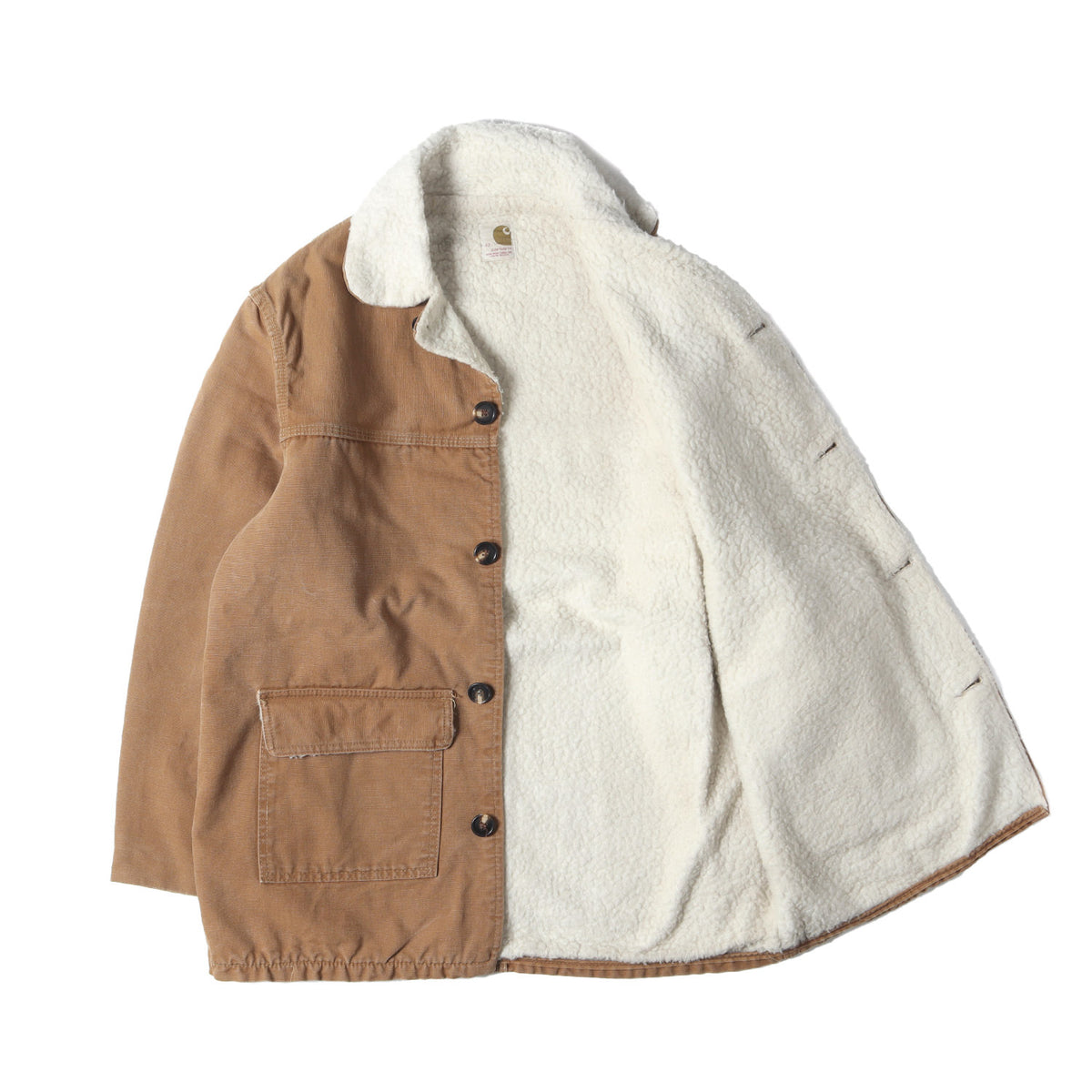 Carhartt (カーハート) 70s プリントタグ 裏ボア ブラウンダック 