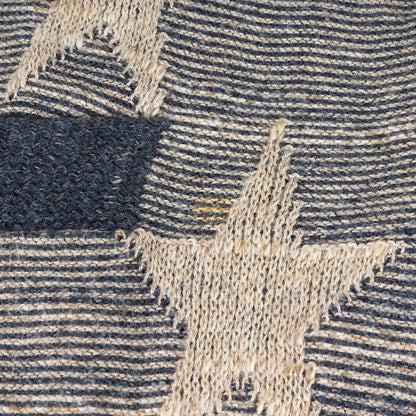 スター柄 コットン ニット カーディガン