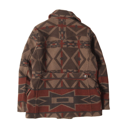 18AW ネイティブ柄 メルトンウール ショールカラー Pコート(Patterned Pea Coat)