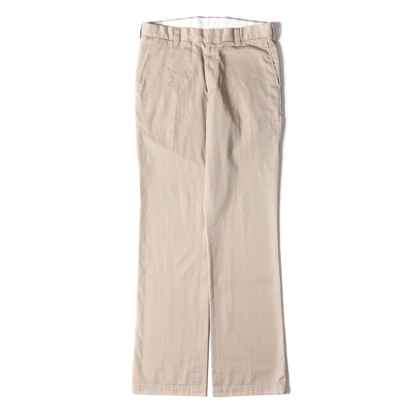 チェーン刺繍ロゴ T/Cツイル ブーツカット チノパンツ