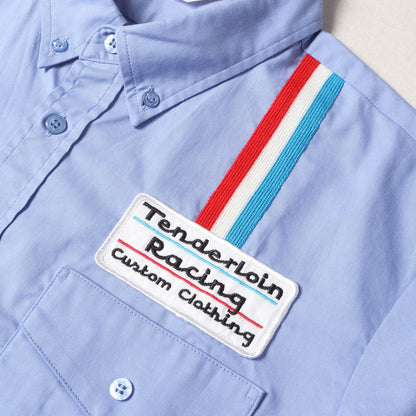 ワッペン付き レーシング ボタンダウン 半袖シャツ(T-RACING SHT U BD S/S)