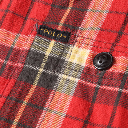 18AW 復刻 POLO COUNTRY チンスト付き チェック ワーク フランネルシャツ