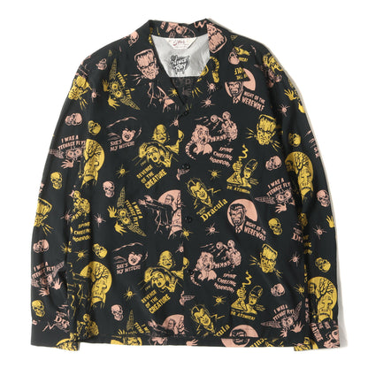×VINCE RAY ホラー アメコミ柄 オープンカラー レーヨン シャツ(HIGH DENSITY RAYON OPEN SHIRT “THE MONSTERS”)