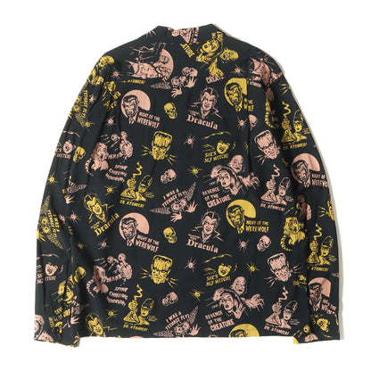 ×VINCE RAY ホラー アメコミ柄 オープンカラー レーヨン シャツ(HIGH DENSITY RAYON OPEN SHIRT “THE MONSTERS”)