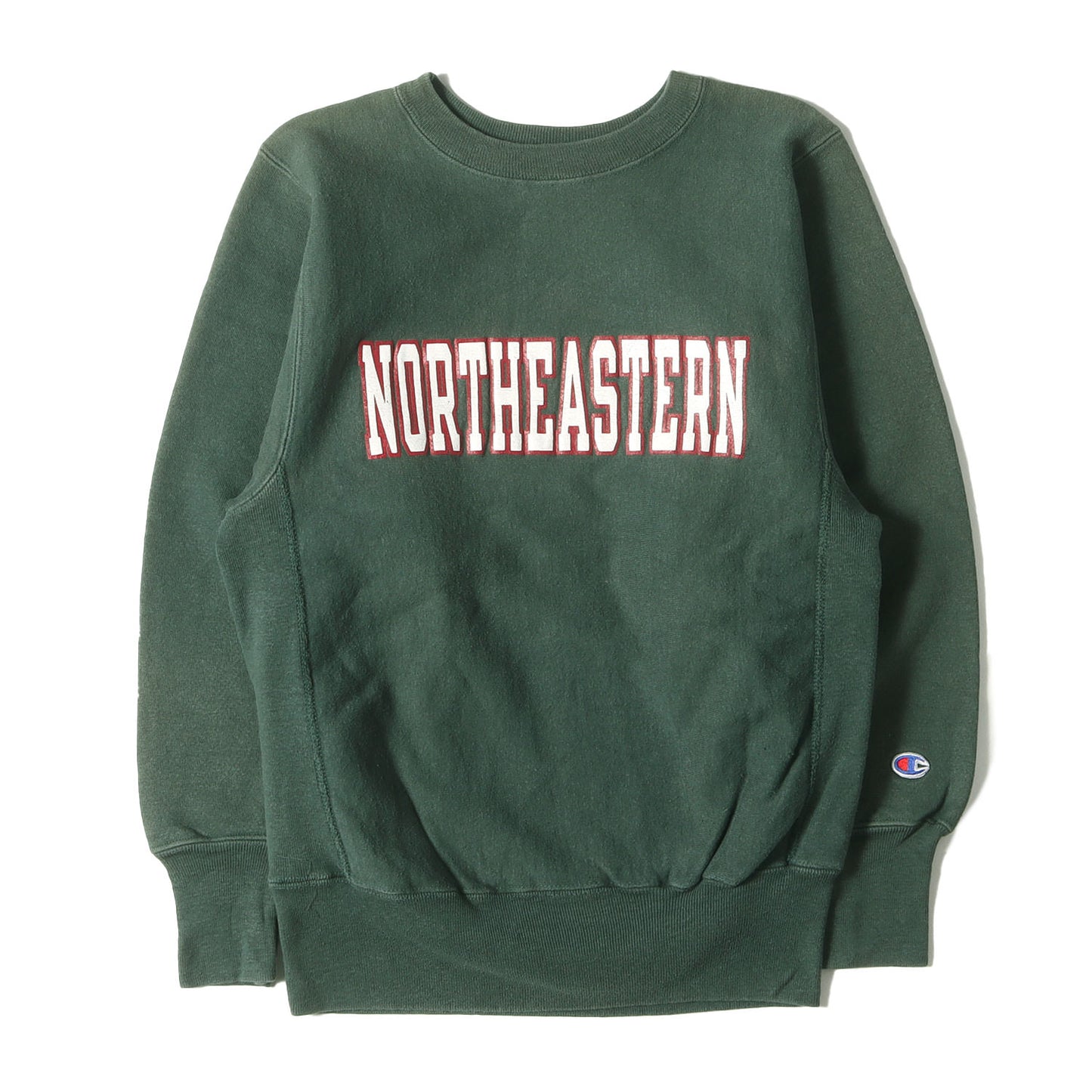 90s 刺繍タグ リバースウィーブ カレッジ スウェット(USA製 / ノースイースタン大学モデル)