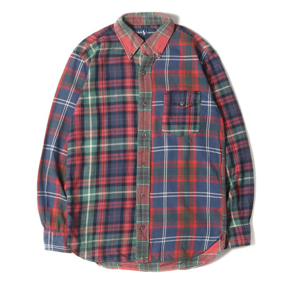 クレイジーパターン タータンチェック ボタンダウン シャツ