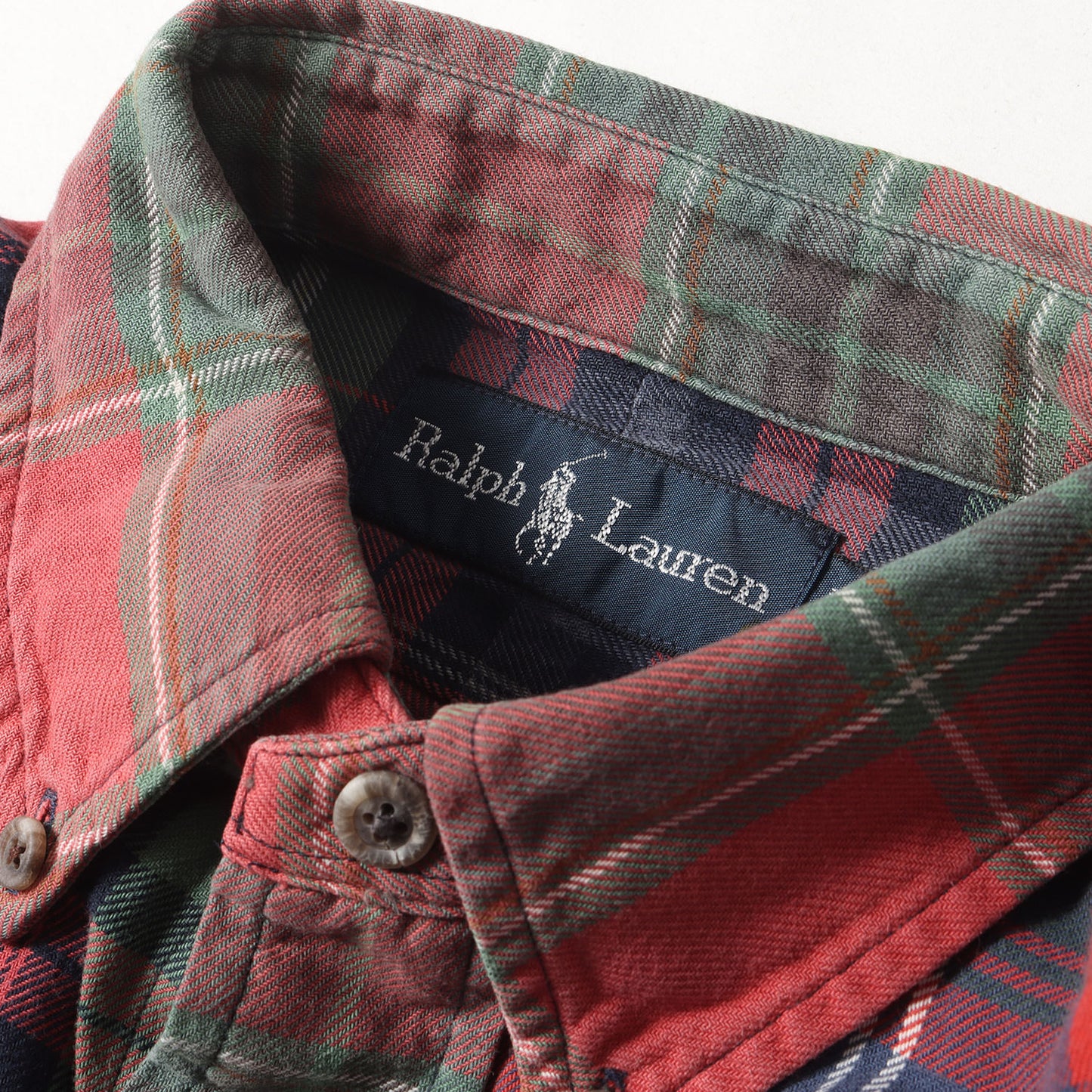 クレイジーパターン タータンチェック ボタンダウン シャツ