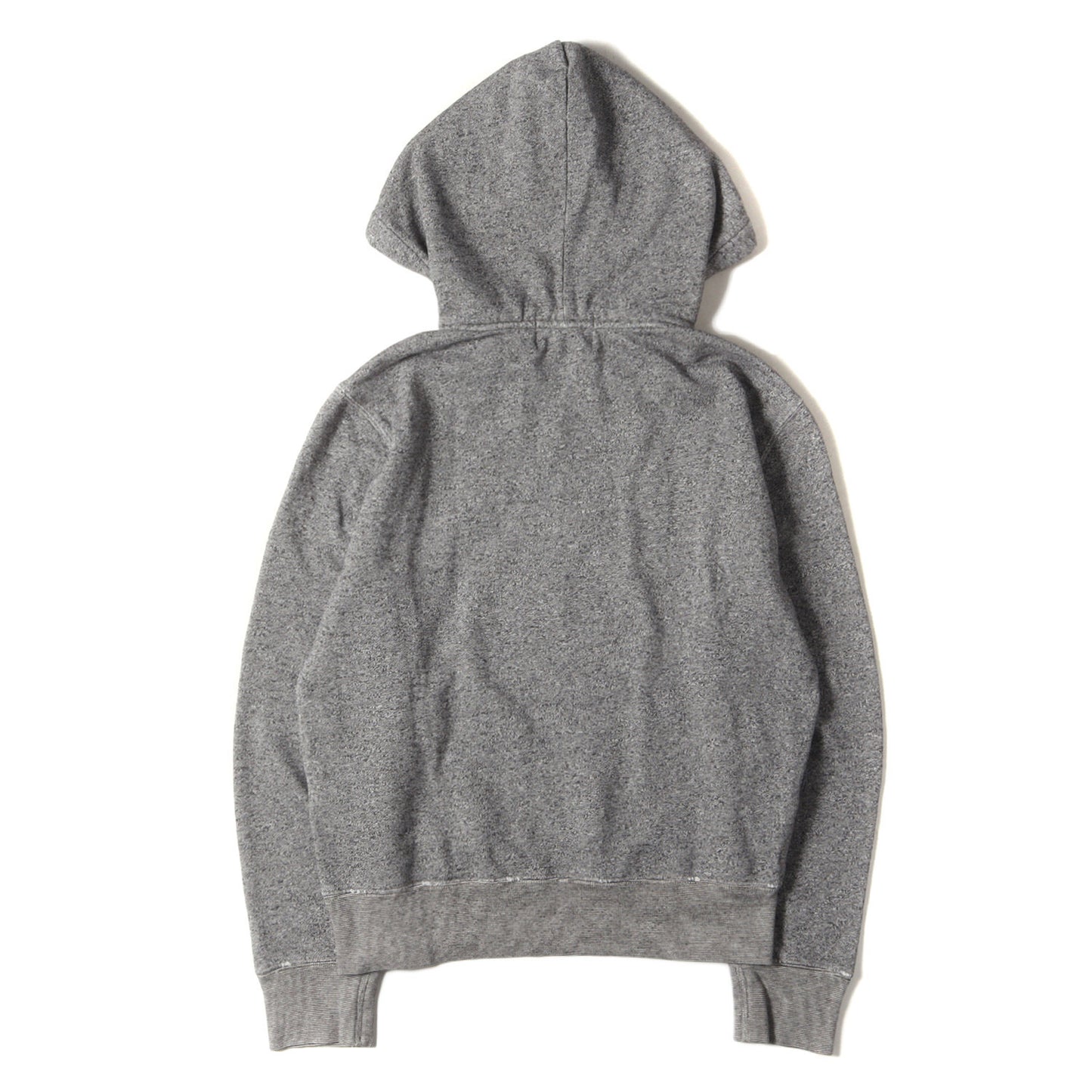 RRL (ダブルアールエル) ダメージ加工 後付けフード 無地 ごま塩 前V  