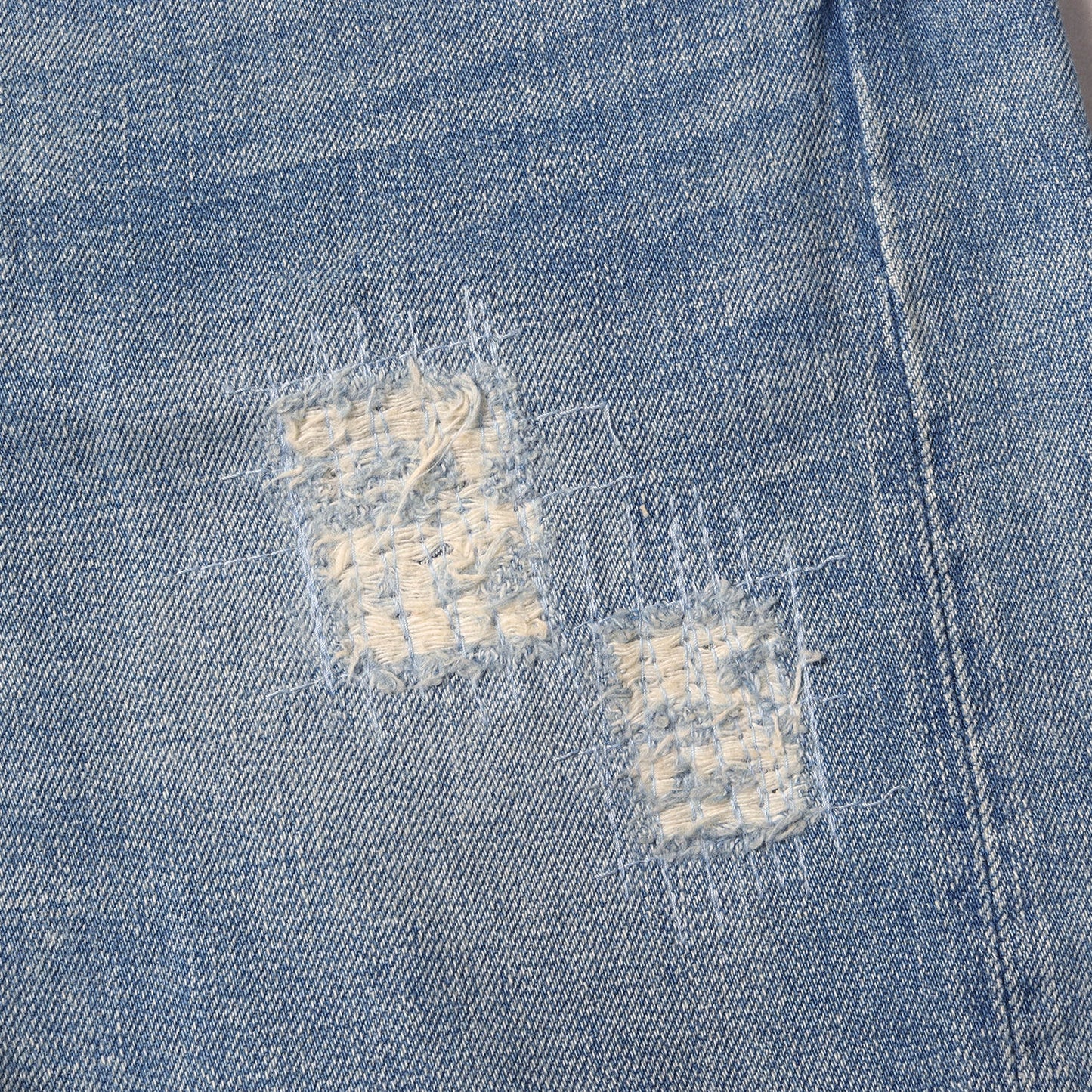 00s 1966年復刻 501XX-501 BigE ダメージリペア加工 デニムパンツ(66501-0189 / 日本製 / デッドストック)