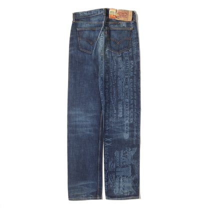 00s EURO企画 ラベルプリント 501 デニムパンツ(501-0180 / デッドストック)