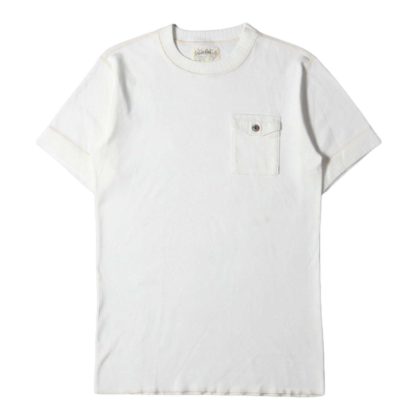 針抜きリブ 無地 ヘビー ポケット Tシャツ(FICTION ROMANCE / S/S POCKET T-SHIRT)