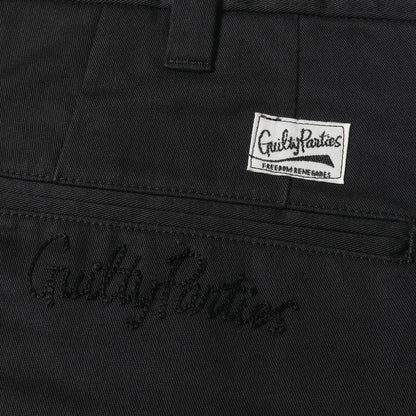 チェーン刺繍ロゴ T/Cツイル チノ ショーツ