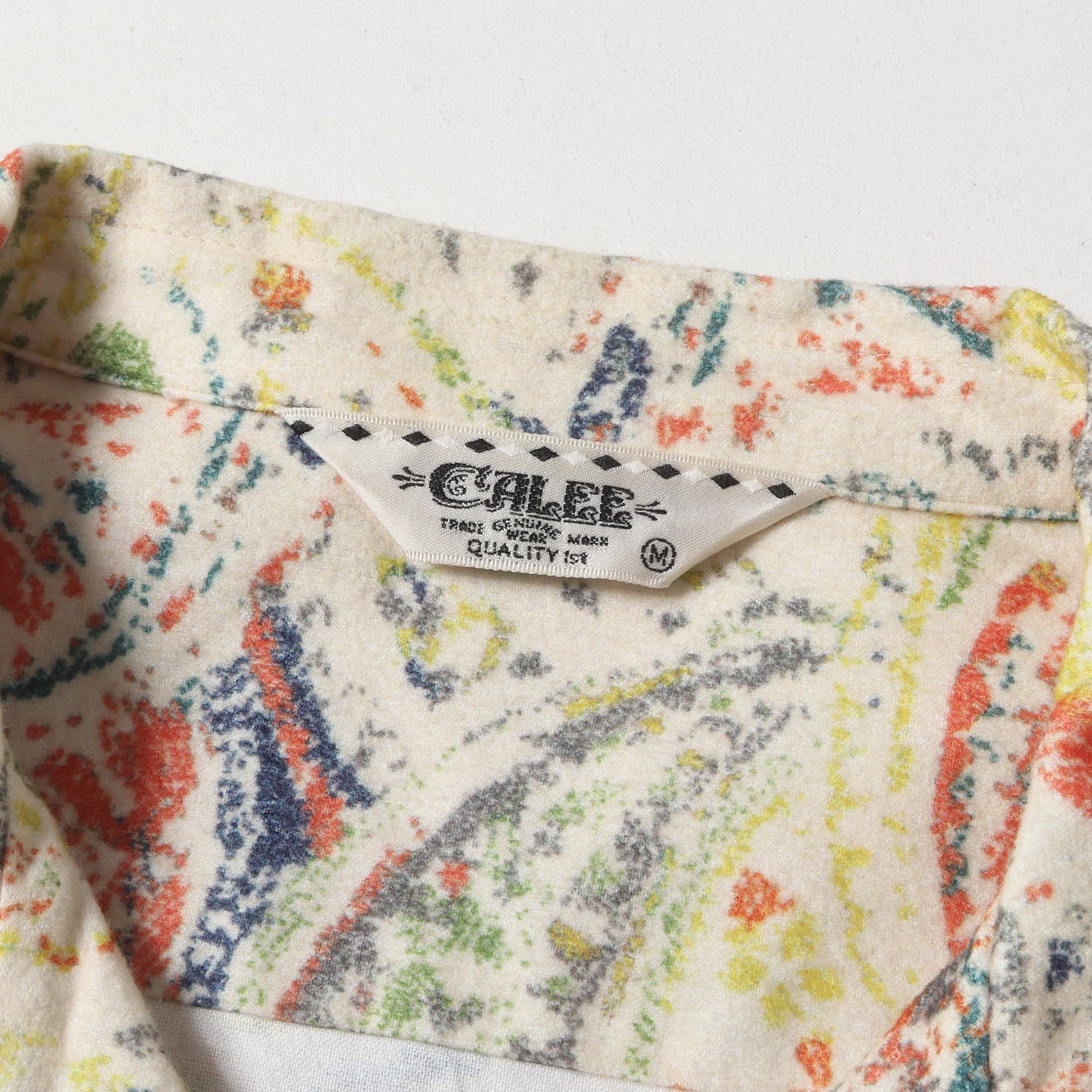 CALEE　キャリー　オープンカラーシャツ　総柄　ロデオ　イエロー CALEE キャリー オープンカラーシャツ 総柄 ロデオ イエロー