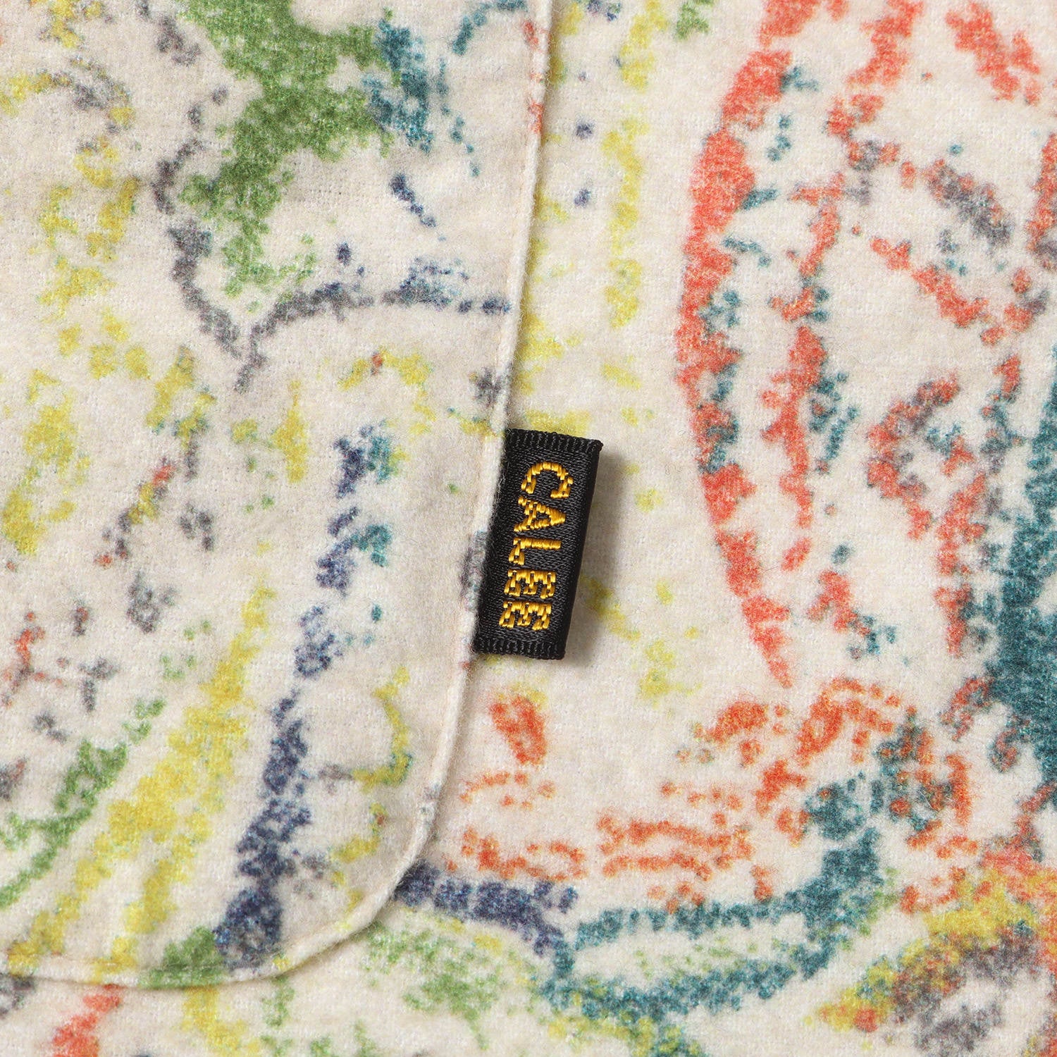 CALEE　キャリー　オープンカラーシャツ　総柄　ロデオ　イエロー CALEE】（キャリー）