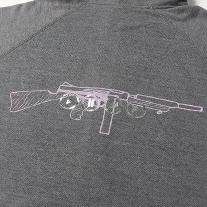 22AW ライフル グラフィック ジップ スウェット パーカー(ZIP HOODIE)