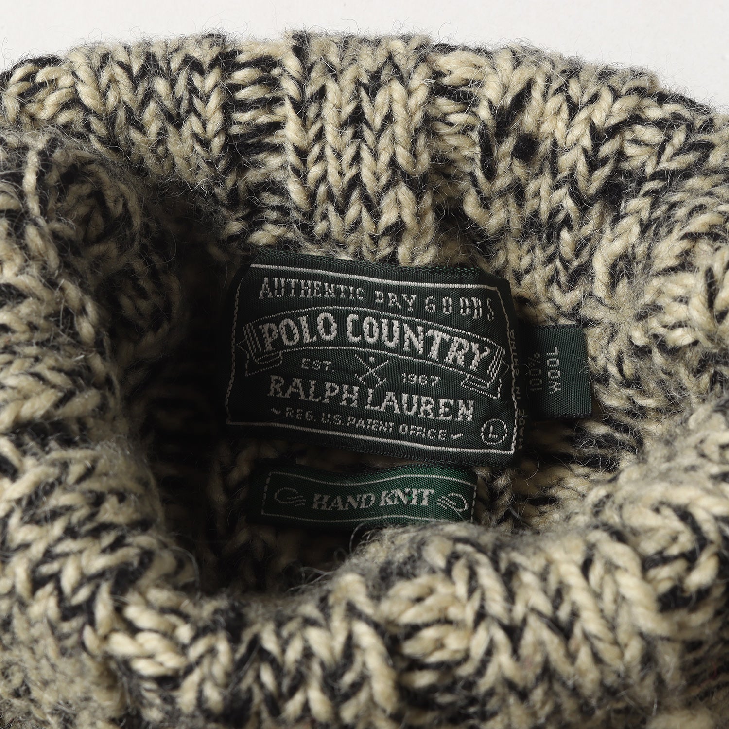 RALPH LAUREN (ラルフローレン) 90s POLO COUNTRY タートルネック ハンドニット セーター(HAND KNIT) –  ブランド古着の通販・買取 | BEEGLE by Boo-Bee