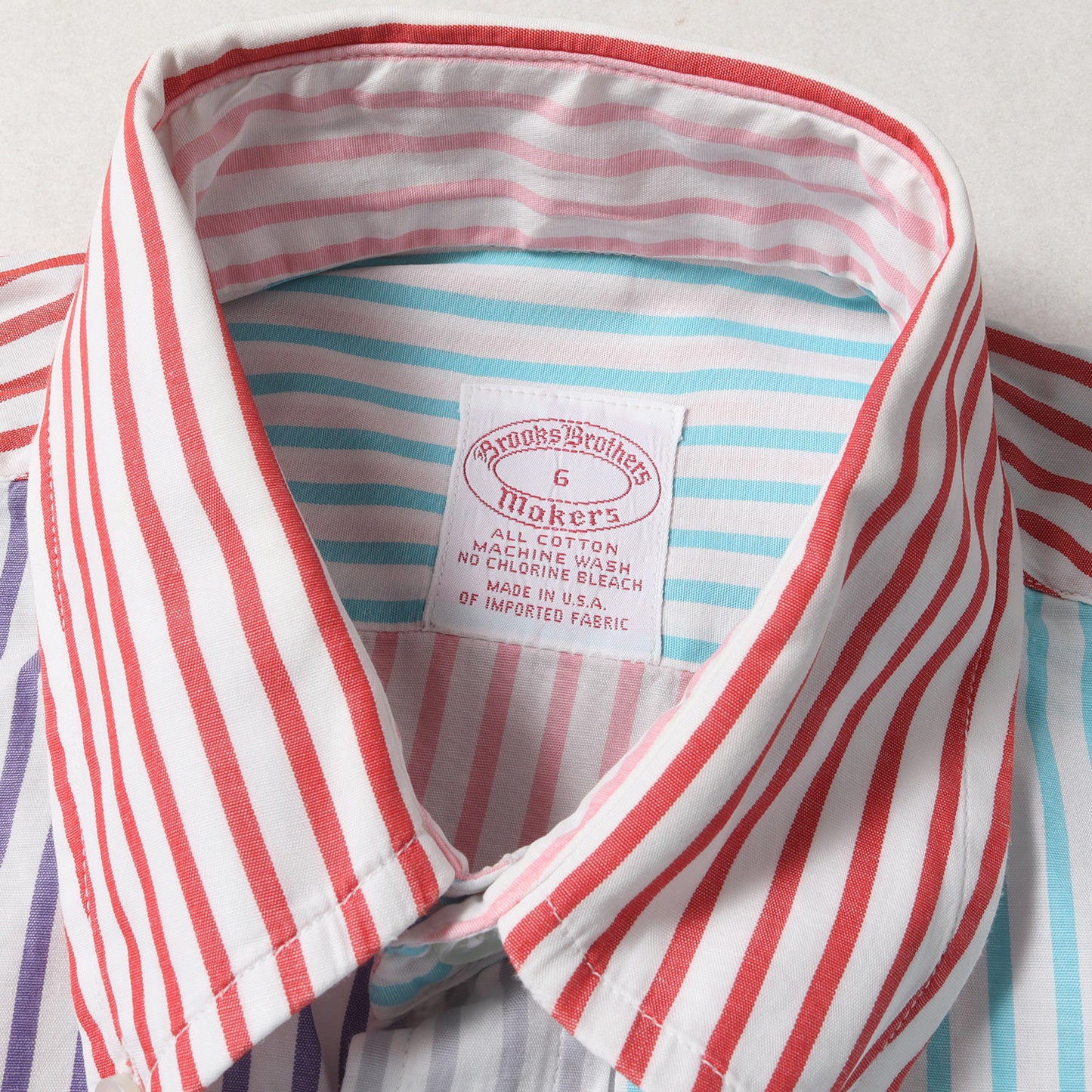 90s クレイジー ストライプ ボタンダウンャツ(USA製)