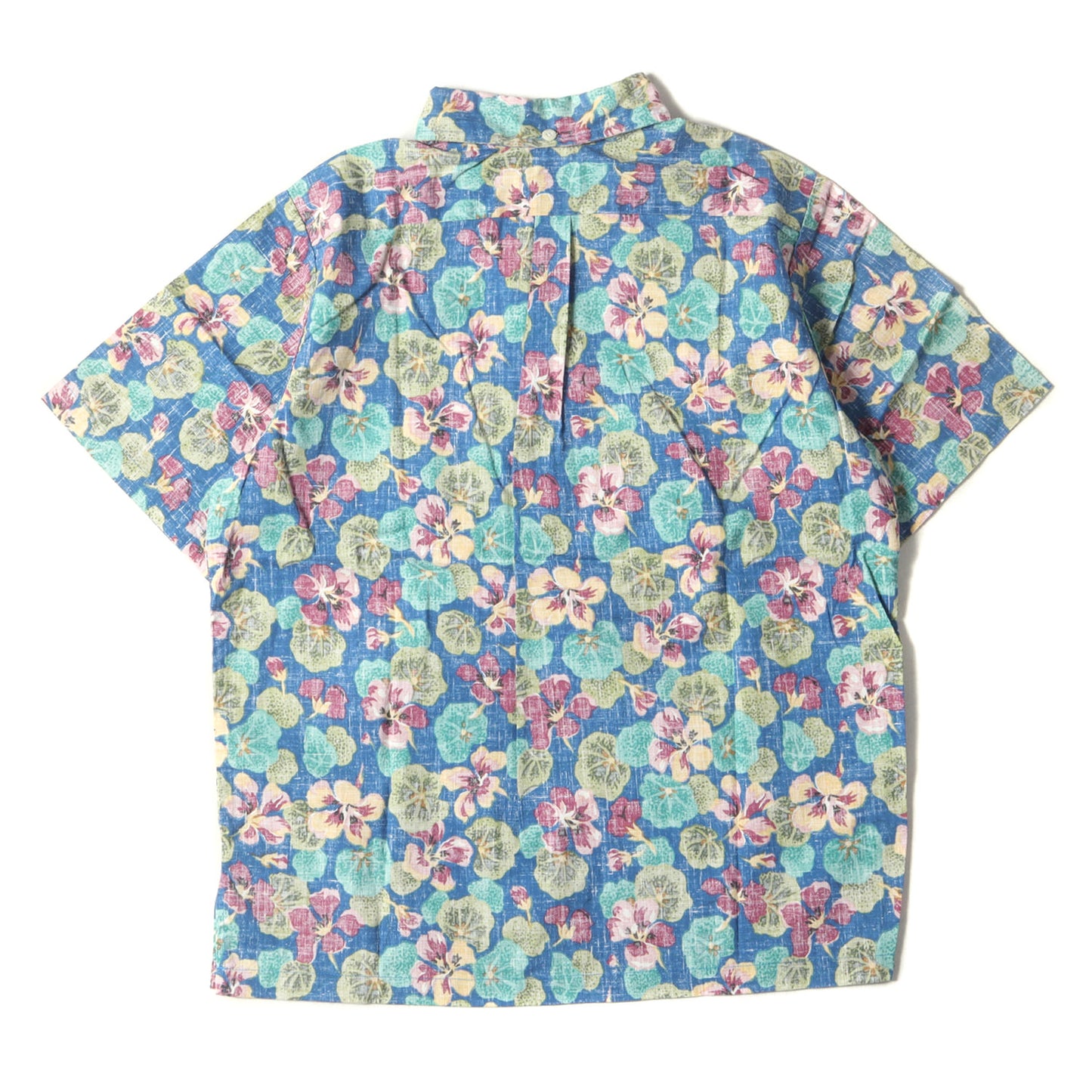 90s フラワー柄 プルオーバー ボタンダウン アロハシャツ