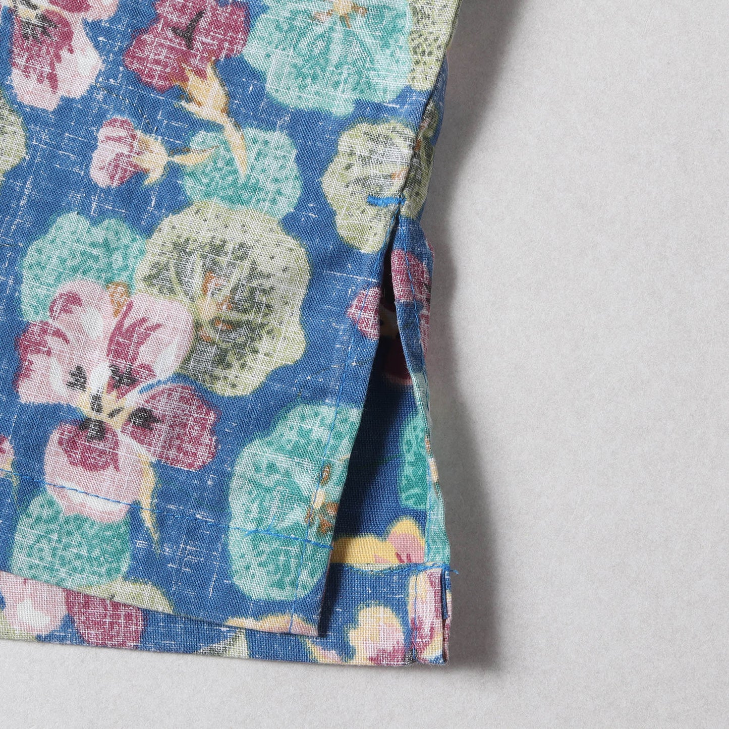 90s フラワー柄 プルオーバー ボタンダウン アロハシャツ