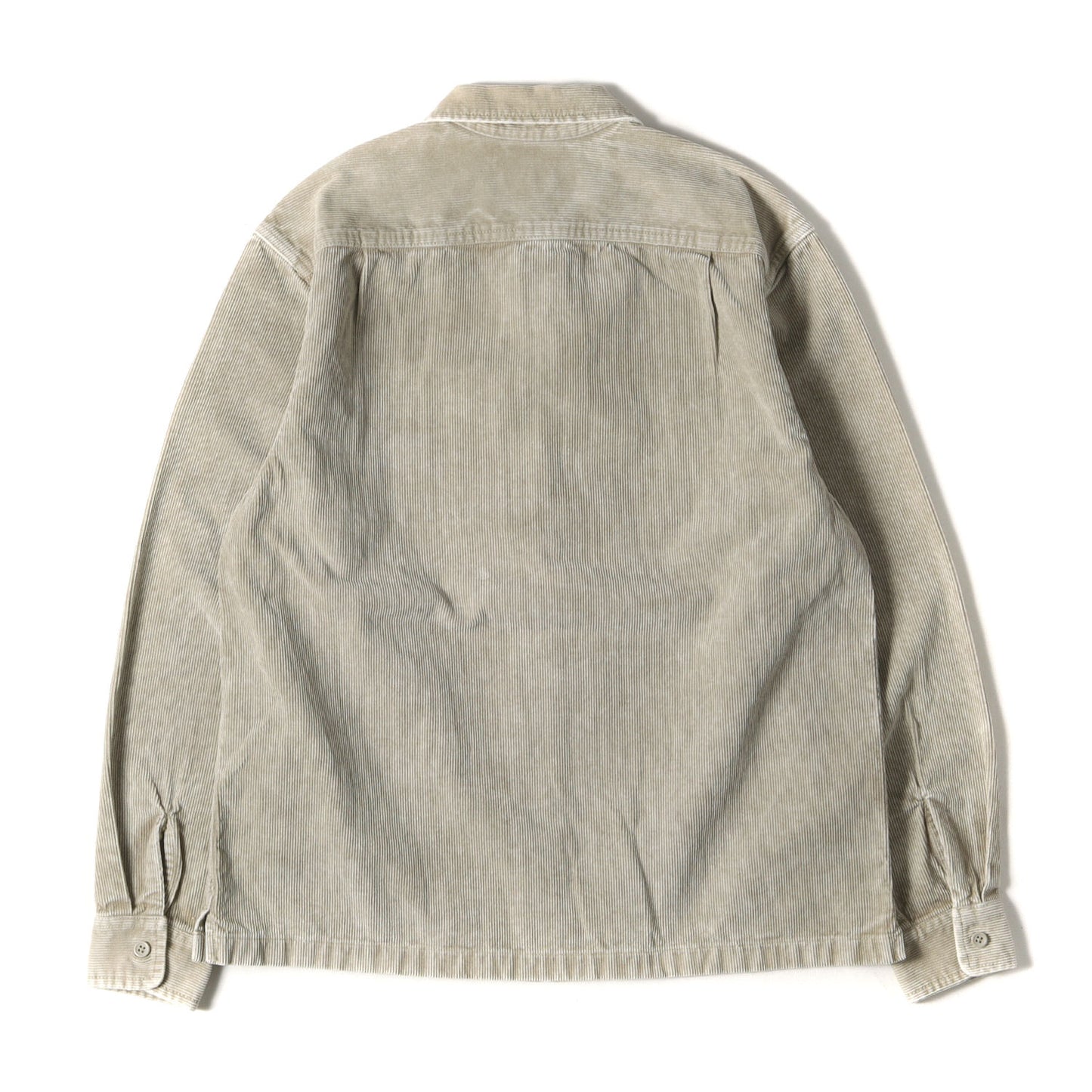 24SS ウォッシュ加工 コーデュロイ フルジップ シャツ(Washed Corduroy Zip Up Shirt)