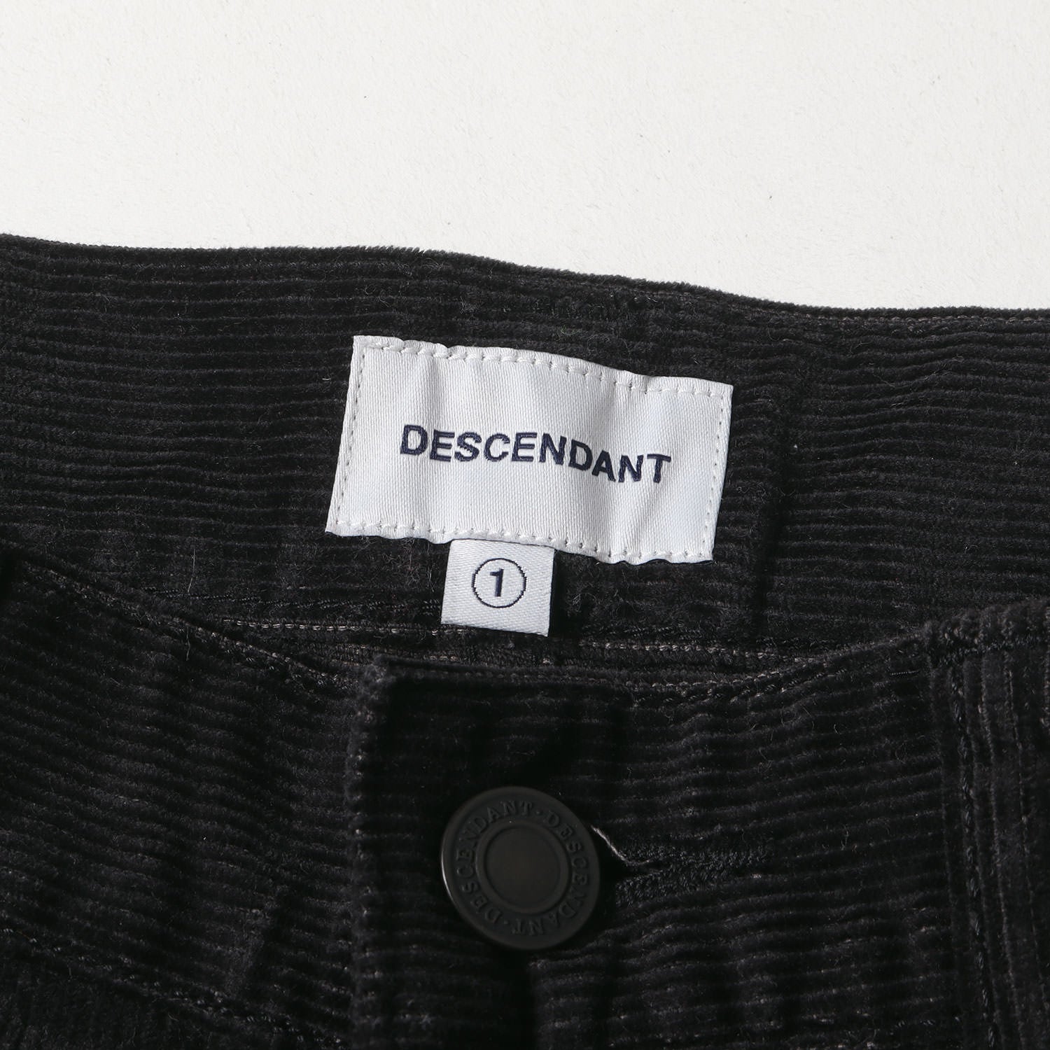 DESCENDANT 1993 CORDUROY TROUSERS 黒L新品