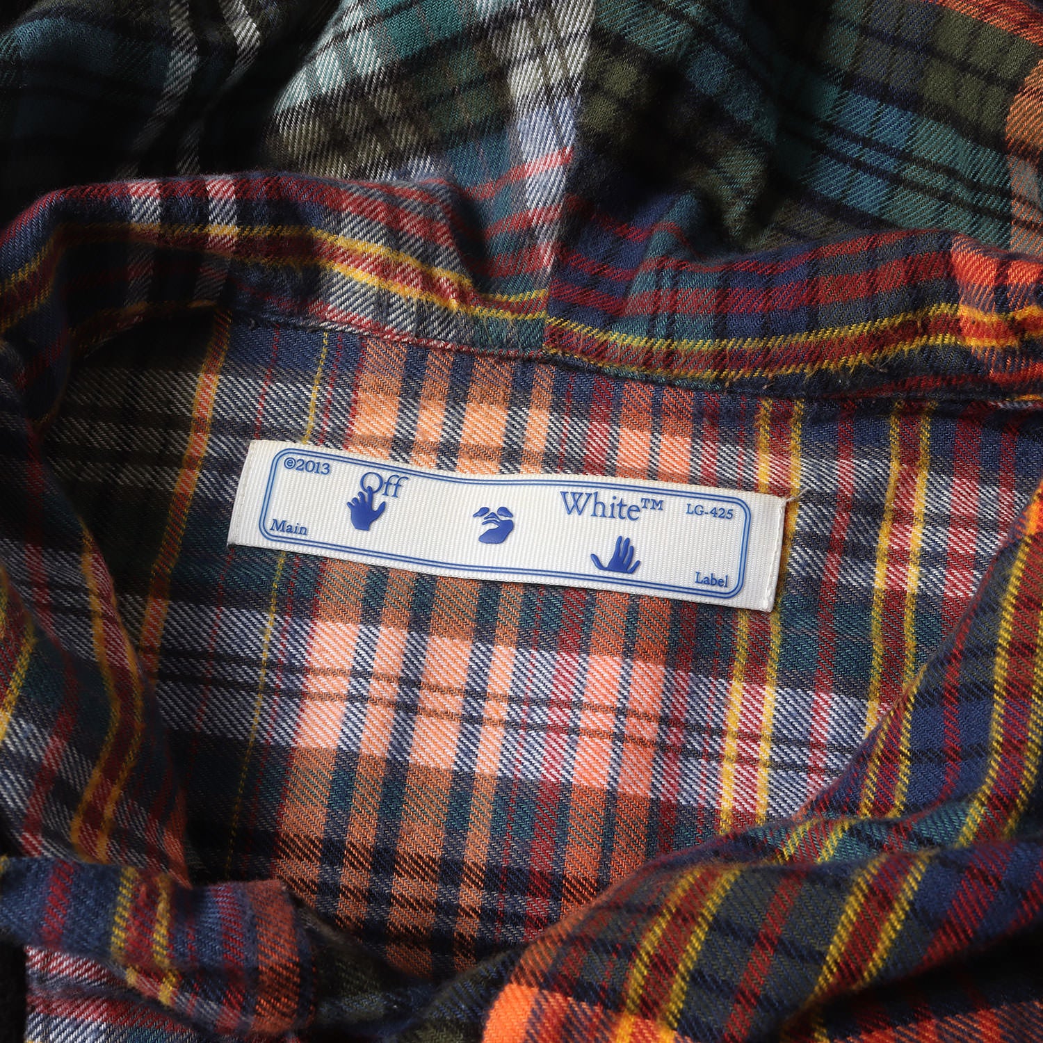 off-white 20AW フード付き チェック フランネルシャツ