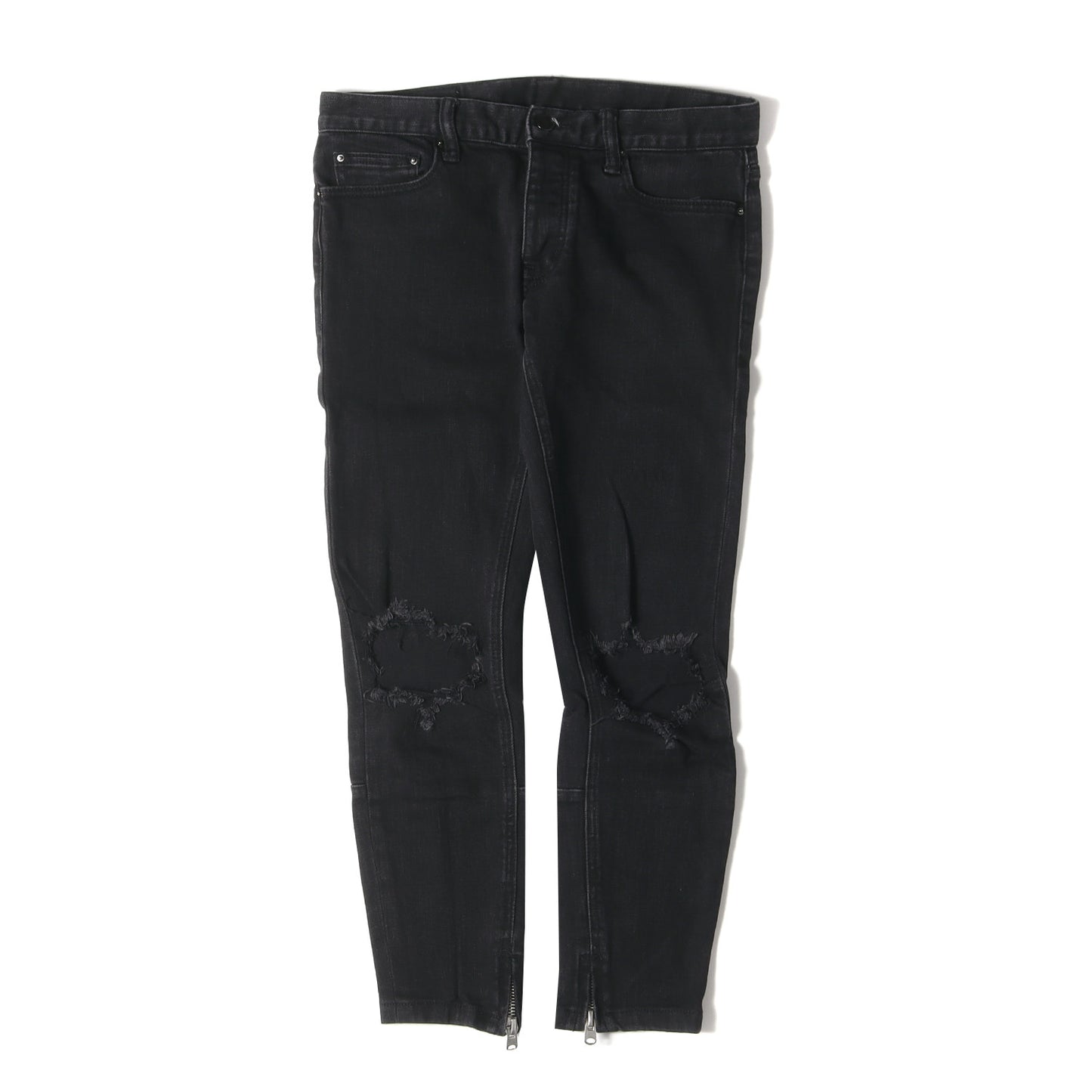 mnml M11 レザー風 ワックスコーティングデニムパンツ ストレッチ 28