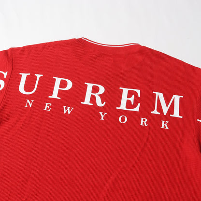 19SS バックロゴ リブライン ワッフル Tシャツ(Stripe Rib Waffle Top)