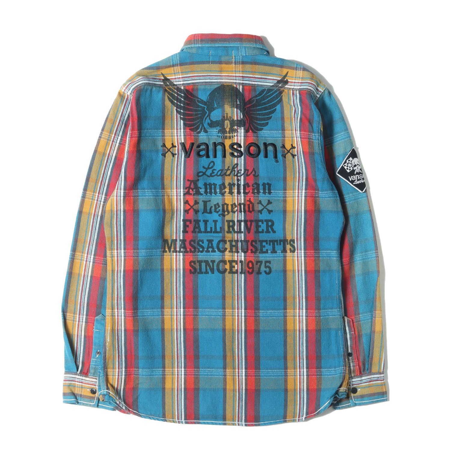 VANSON (バンソン) ワッペン付き スカル プリント ヘビー チェック フランネルシャツ – ブランド古着の通販・買取 | BEEGLE by  Boo-Bee