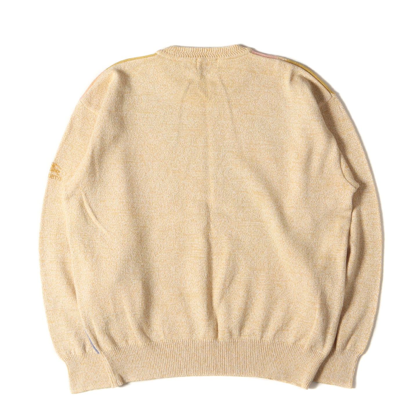 90s ウーブン柄 クルーネック ミックスニット(日本製)