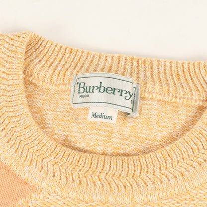 90s ウーブン柄 クルーネック ミックスニット(日本製)