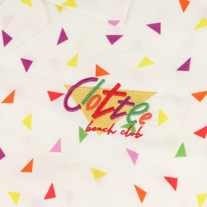 21SS CLOTTEE By CLOT トライアングル柄 オープンカラー レーヨン 半袖シャツ