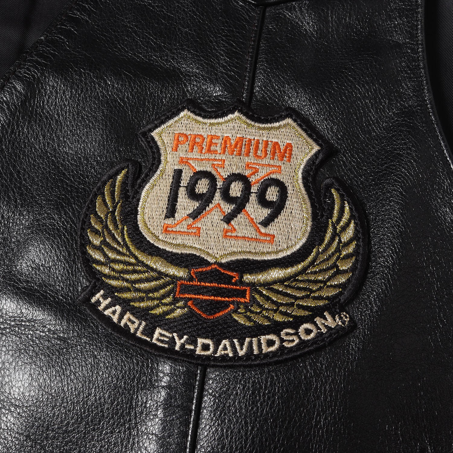 HARLEY-DAVIDSON (ハーレーダビッドソン) 90s エンブレムワッペン レザー ベスト - ブランド古着の通販・買取 | BEEGLE  by Boo-Bee