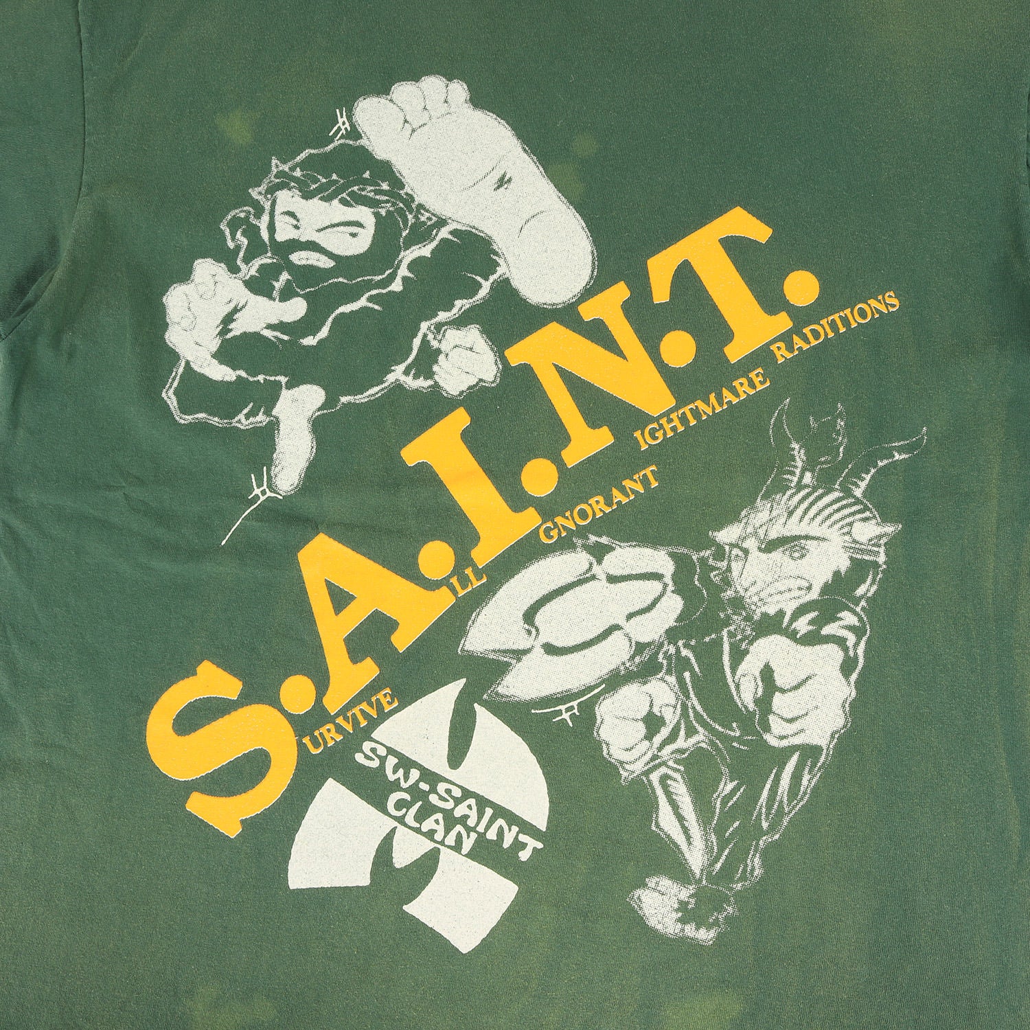 限定値下げセントマイケル　24SS　ウータンクラン SAINT MICHAEL (セントマイケル) 24SS ヴィンテージ加工 WU-TANG CLAN