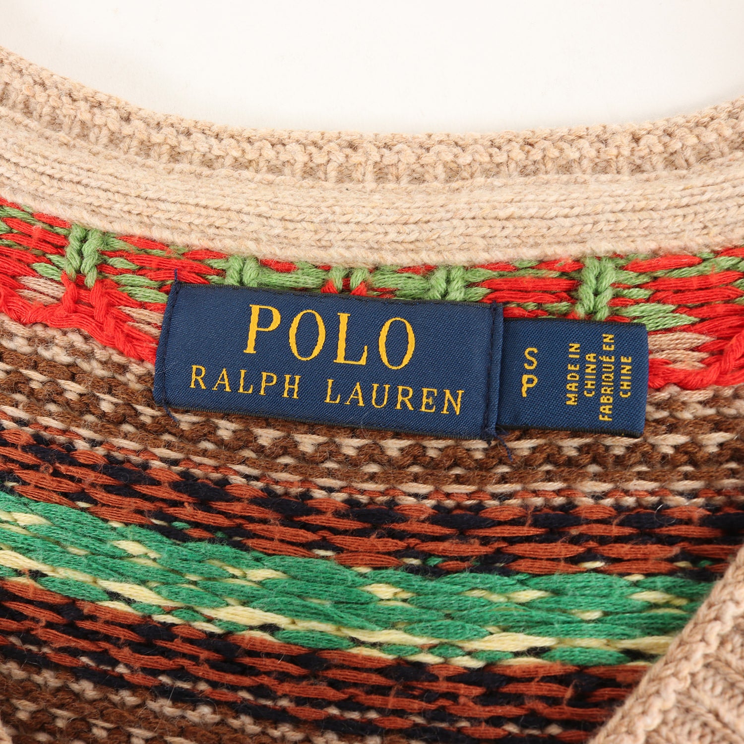 ラルフローレン ニットベスト フェアアイル柄 L Ralph Lauren