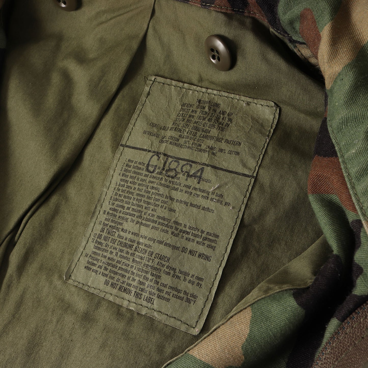 90s 米軍実物 4th ウッドランドカモ M-65 フィールドジャケット