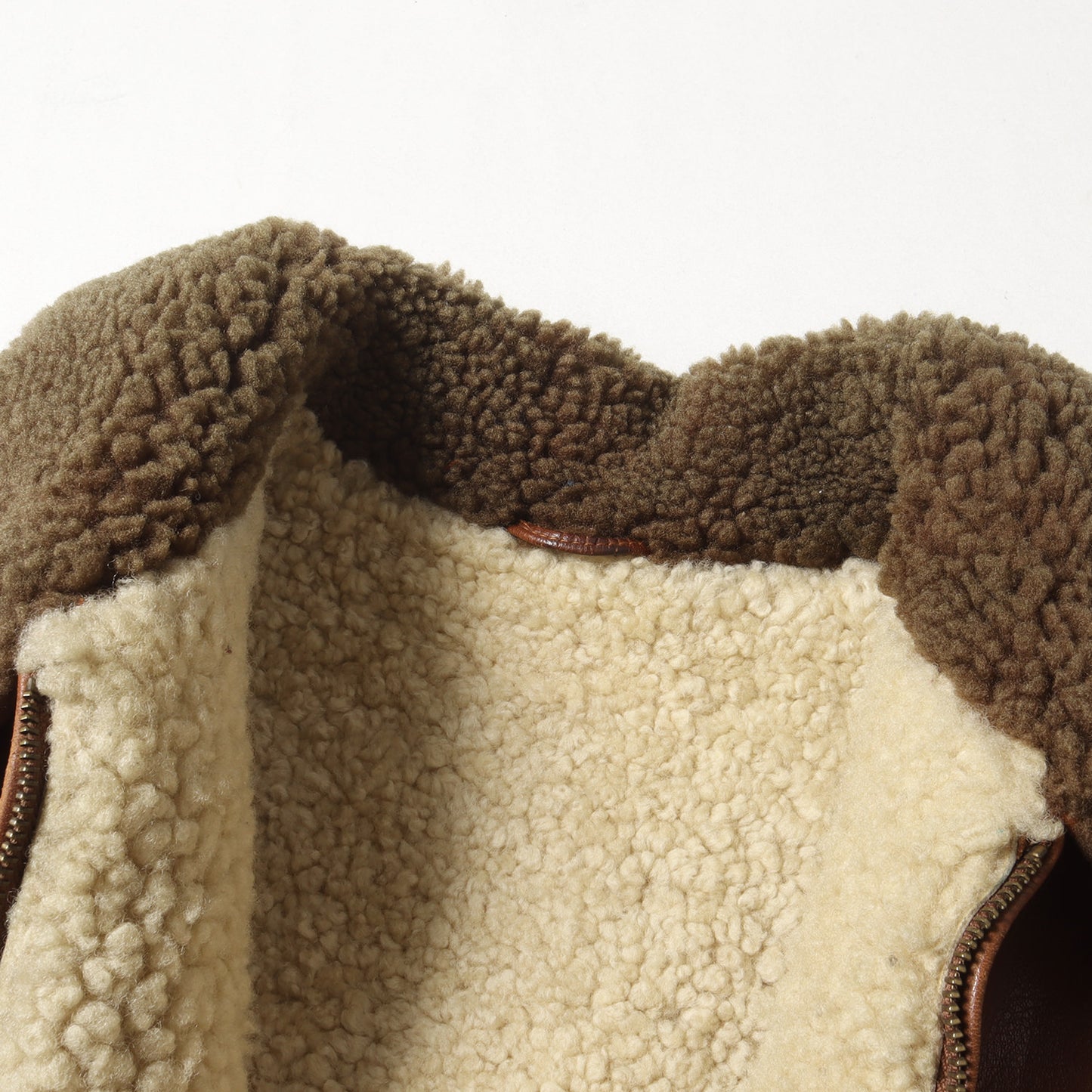 90s 裏ボア レザー ジップ ジャケット