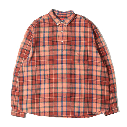 23SS タータンチェック プルオーバー ボタンダウン フランネルシャツ(Pullover Plaid Flannel Shirt)
