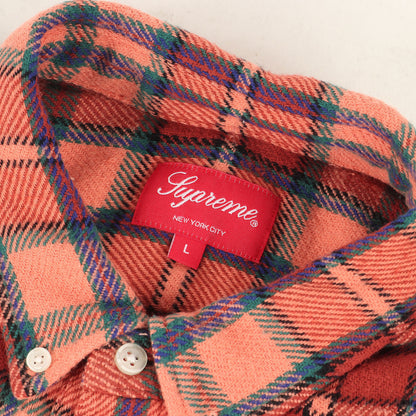 23SS タータンチェック プルオーバー ボタンダウン フランネルシャツ(Pullover Plaid Flannel Shirt)