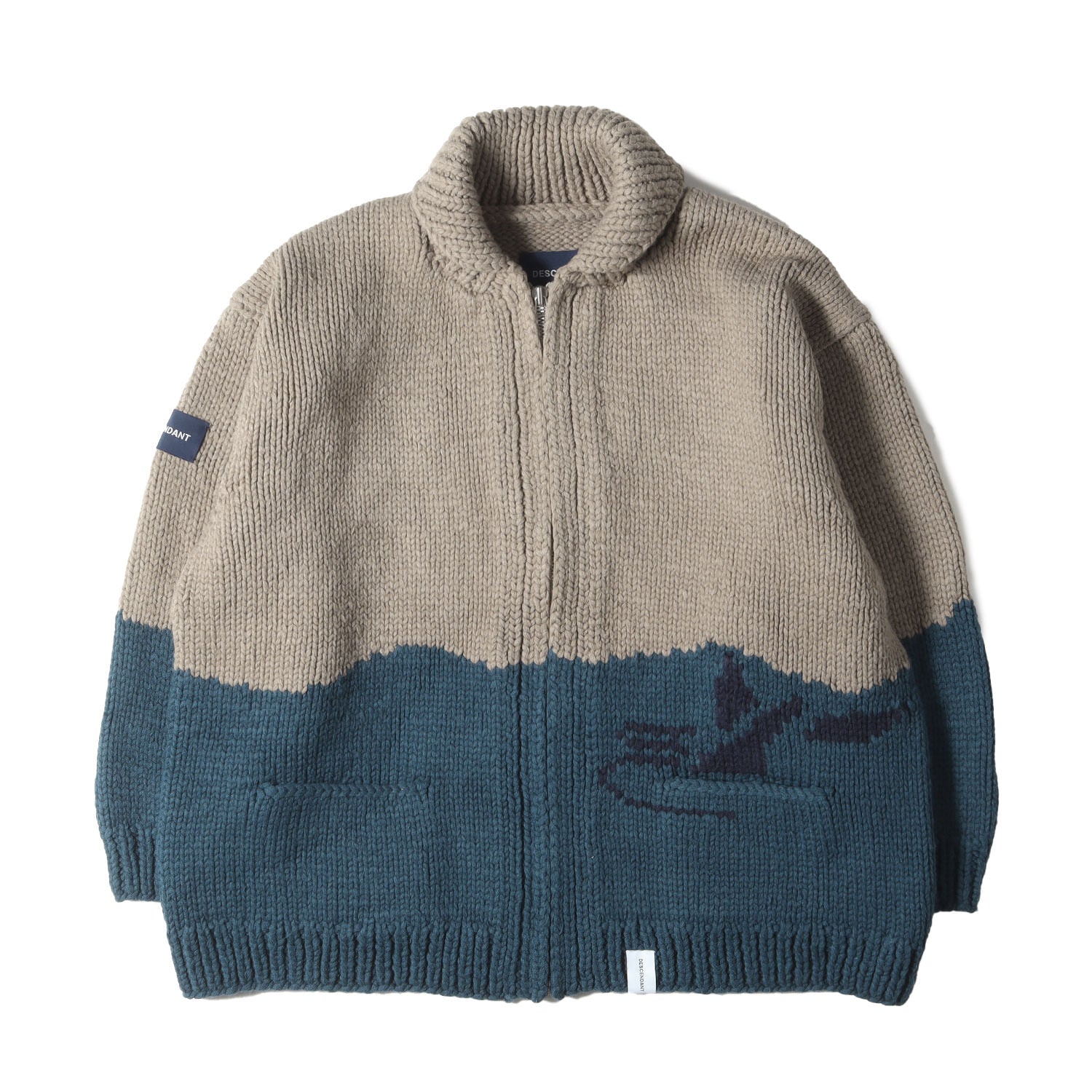 DESCENDANT (ディセンダント) 22AW スパイホップ カウチン ニット セーター(SPYHOP COWICHAN SWEATER) -  ブランド古着の通販・買取 | BEEGLE by Boo-Bee