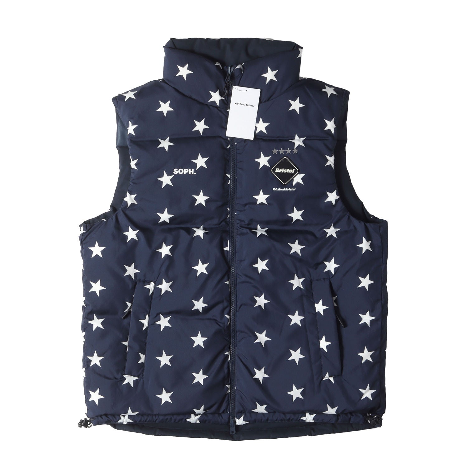 F.C.Real Bristol (エフシーレアルブリストル) スター柄 リバーシブル ダウンベスト(REVERSIBLE DOWN VEST) -  ブランド古着の通販・買取 | BEEGLE by Boo-Bee