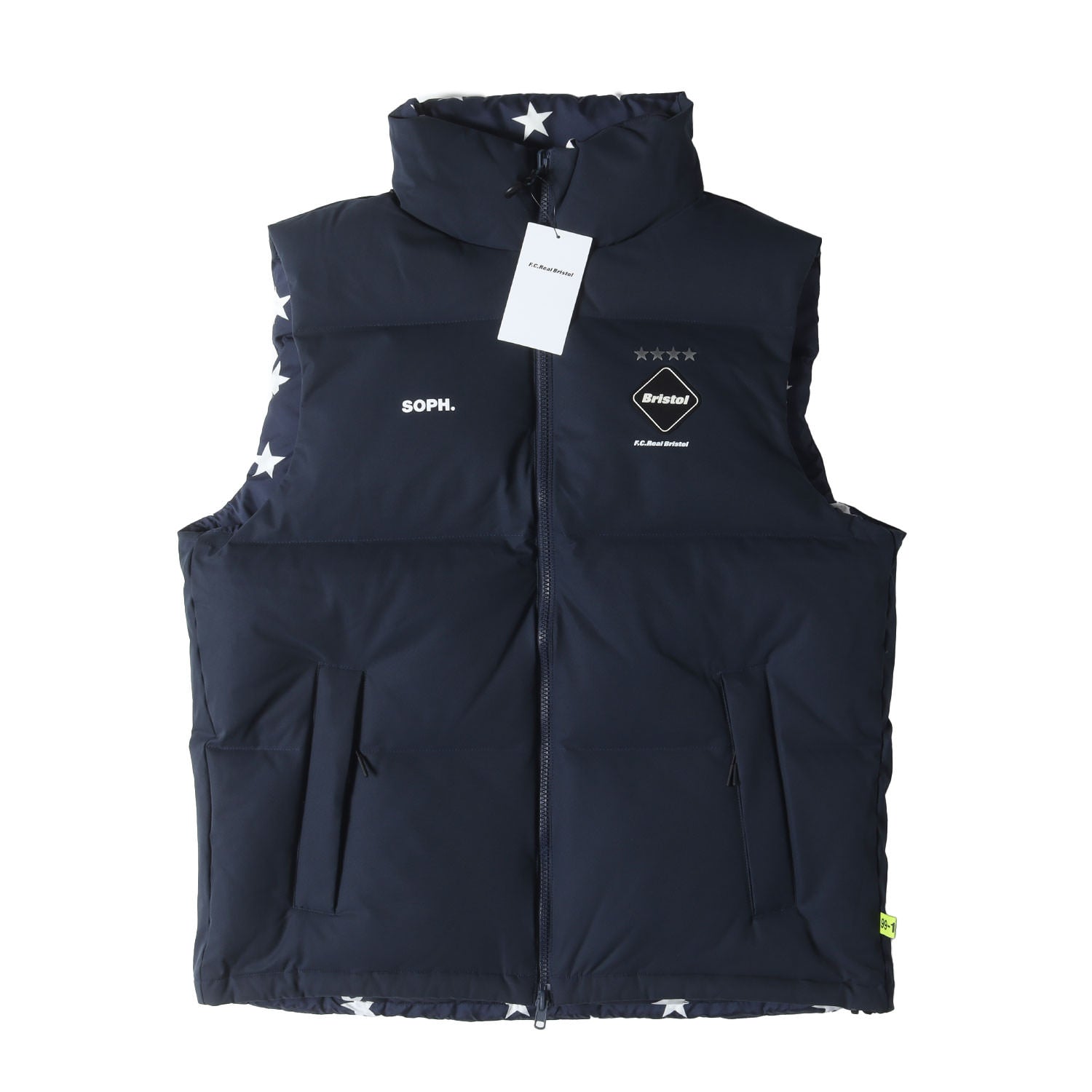 F.C.Real Bristol (エフシーレアルブリストル) スター柄 リバーシブル ダウンベスト(REVERSIBLE DOWN VEST) -  ブランド古着の通販・買取 | BEEGLE by Boo-Bee