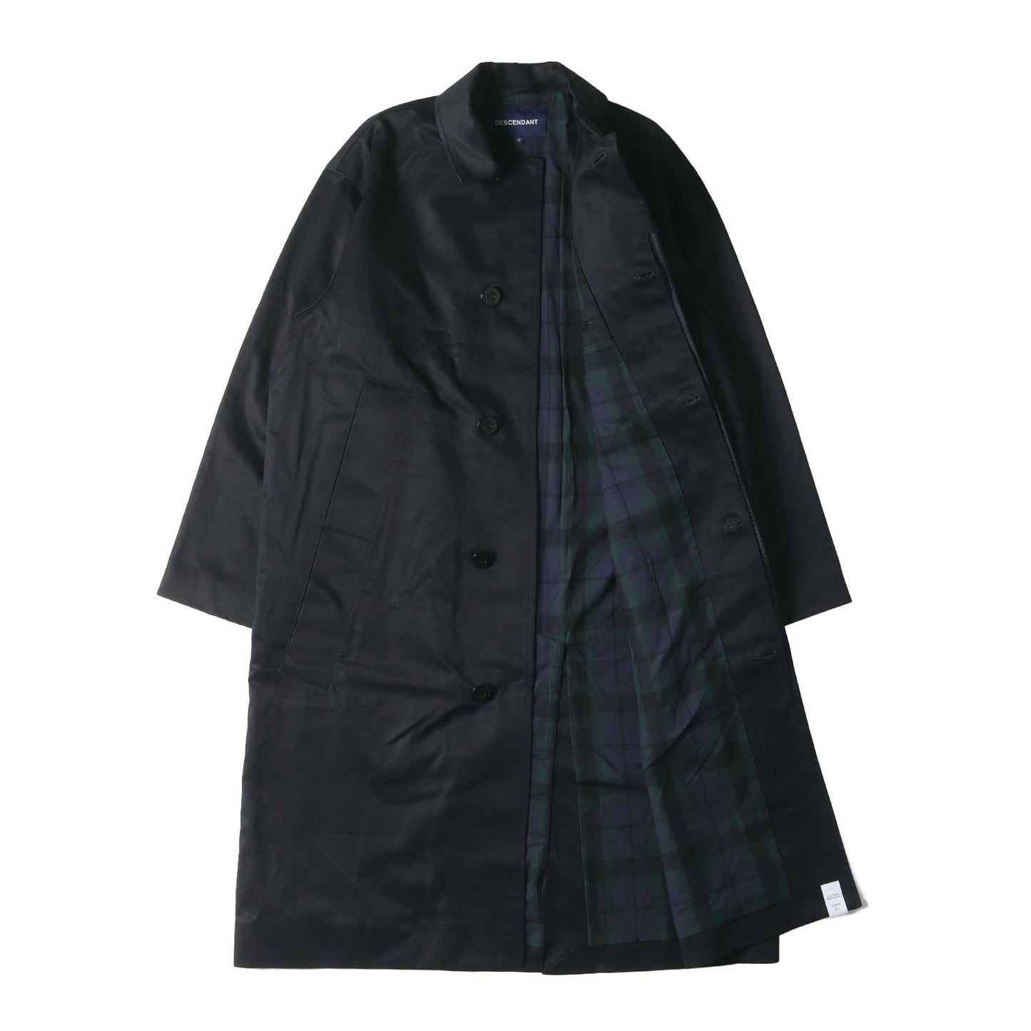 21AW 裏地チェック 高密度コットン バルマカーンコート(VITELLO BALMACAAN COAT)