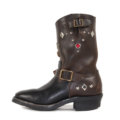 ×Keystone Shoe Co. 福禄寿 スタッズカスタム レザー バイカー エンジニアブーツ(Studs Biker Boots)