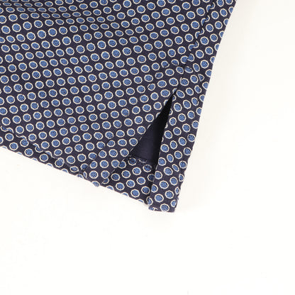 19SS 小紋柄 ホリゾンタルカラー ストレッチ コットン ポロシャツ(CLASSIC FIT)