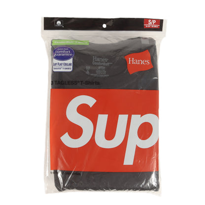 ×Hanes スモールBOXロゴ Tシャツ 3枚パック(Tagless Tees)