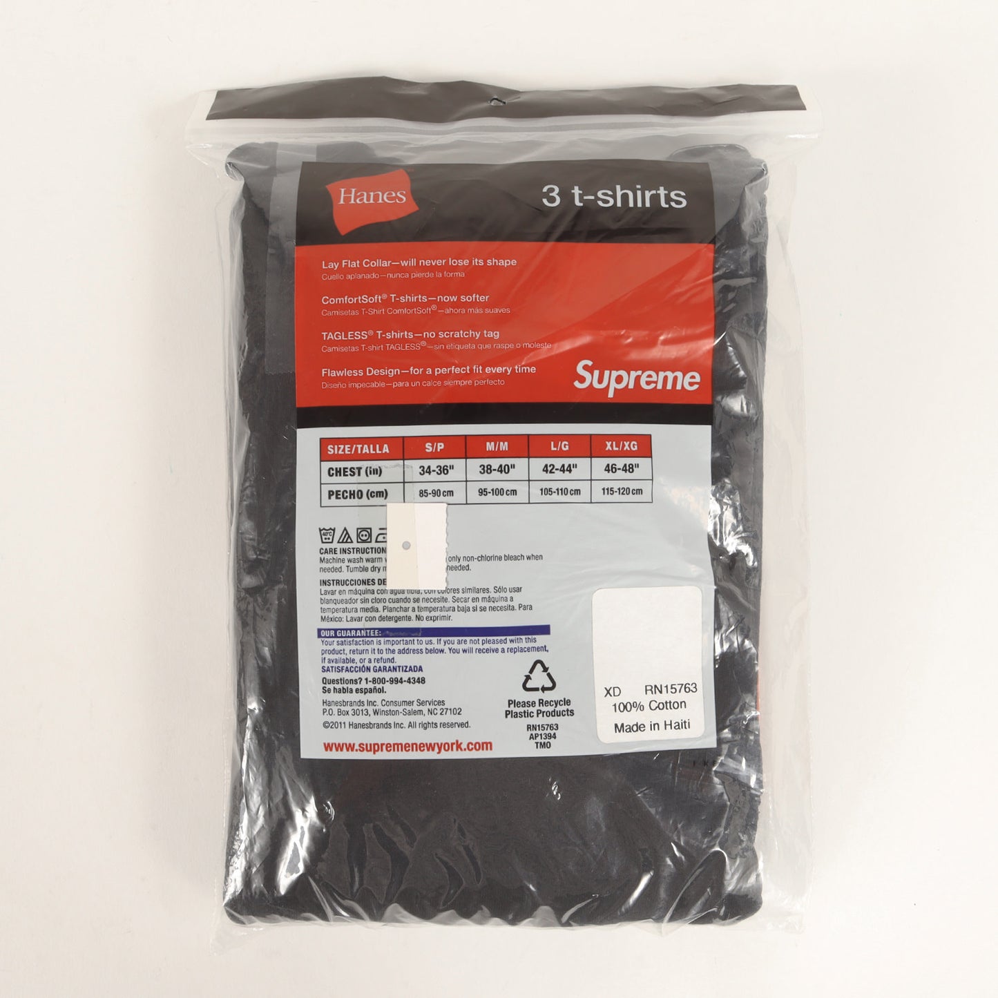 ×Hanes スモールBOXロゴ Tシャツ 3枚パック(Tagless Tees)