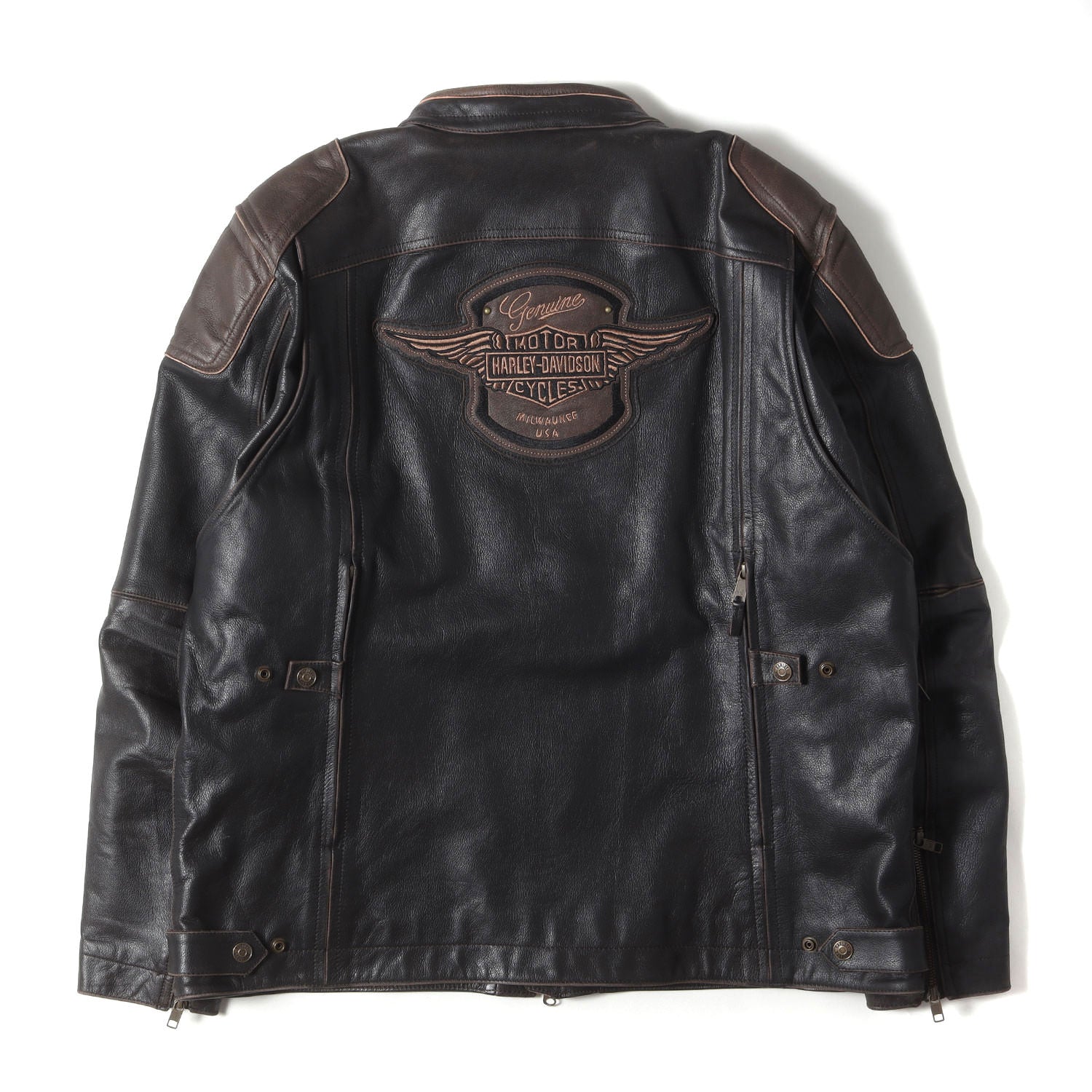 HARLEY-DAVIDSON (ハーレーダビッドソン) 21AW レザー シングル ライダースジャケット(Triple Vent System  Jacket) – ブランド古着の通販・買取 | BEEGLE by Boo-Bee