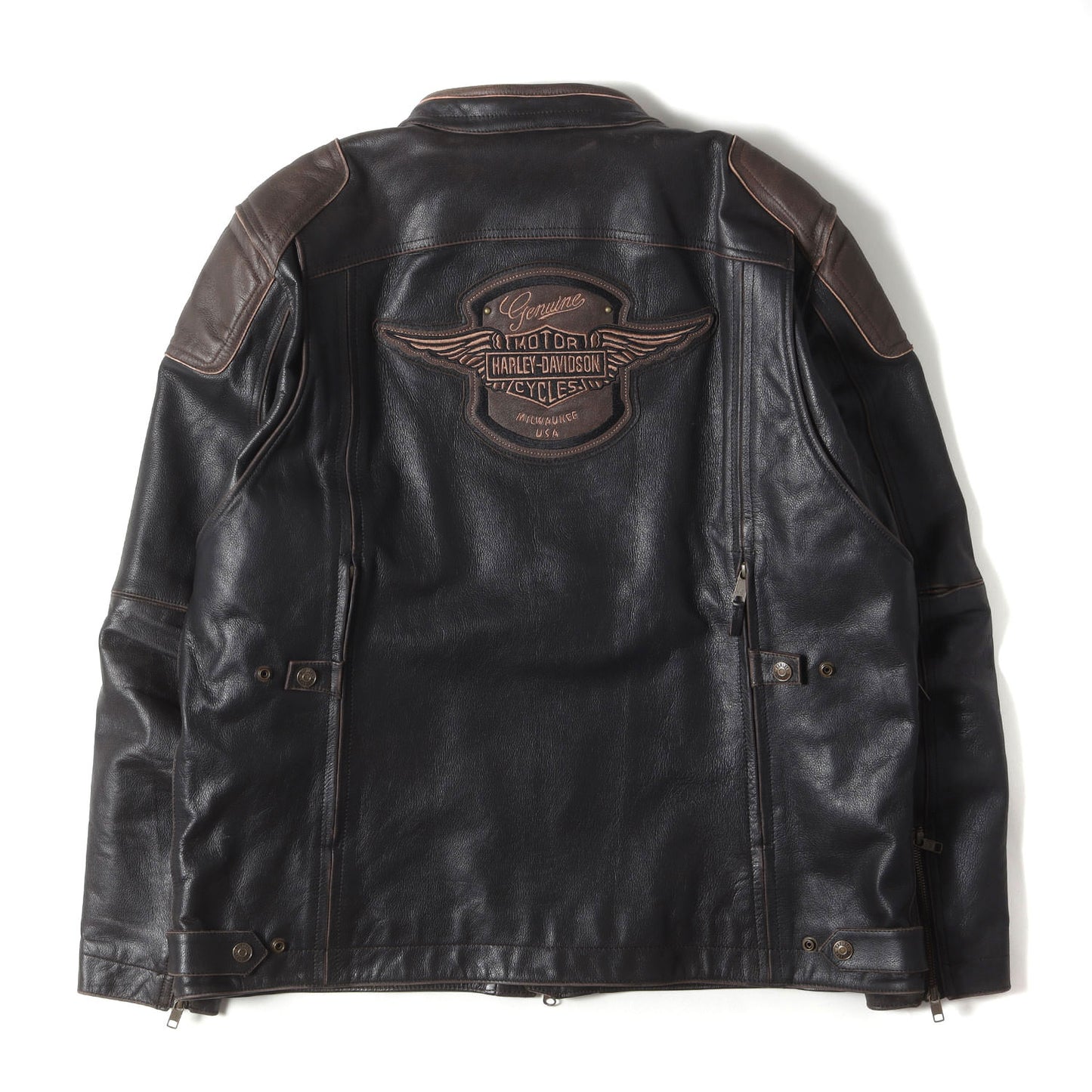 21AW レザー シングル ライダースジャケット(Triple Vent System Jacket)